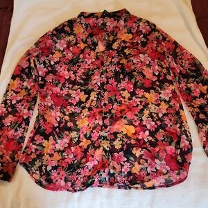 Vibrant Floral Button Down Shirt